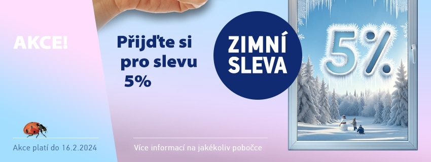 Zimní akce na plastová okna - SLEVA 5%