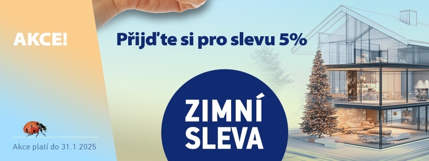 Zimní SLEVA na plastová okna - SLEVA 5%